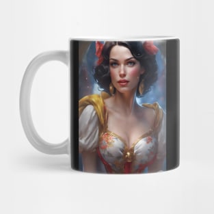 Beautiful Fairy Tale Princess in White and Gold Dress Mug